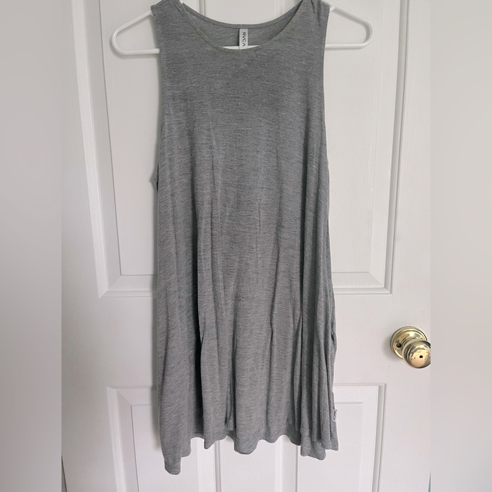 Sleeveless Gray Mini Dress from RVCA with pockets
